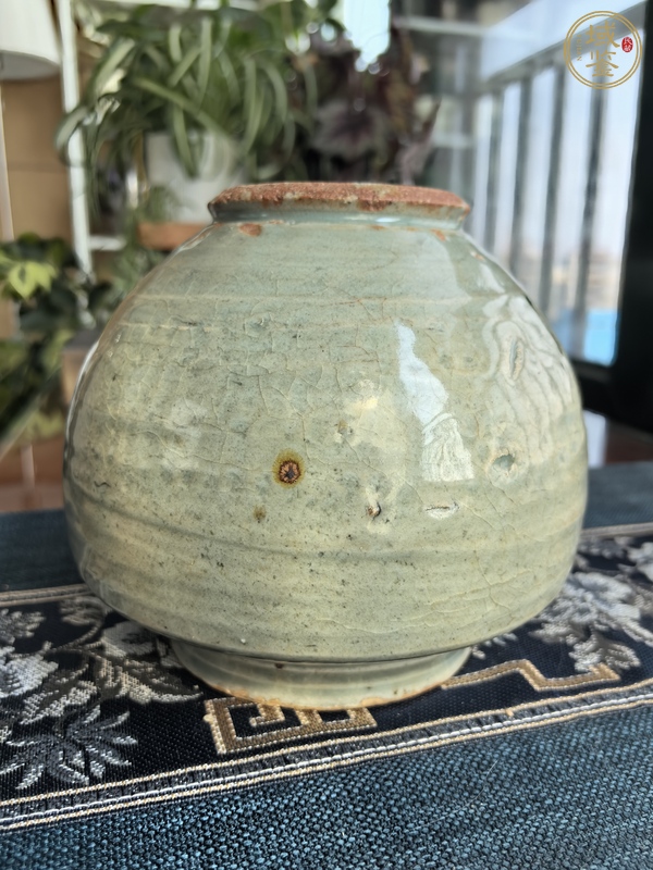 古玩陶瓷龍泉青瓷罐真品鑒賞圖