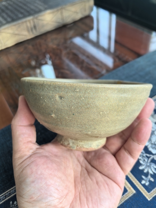 古玩陶瓷元末明初·龍泉青瓷印章紋碗拍賣(mài)，當(dāng)前價(jià)格2288元