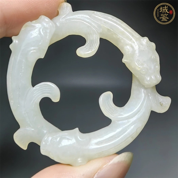 古玩玉器和田玉雕“龍鳳紋環(huán)”真品鑒賞圖