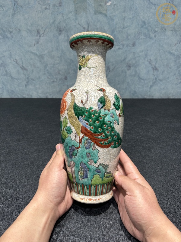 古玩哥釉粉彩瓶真品鑒賞圖