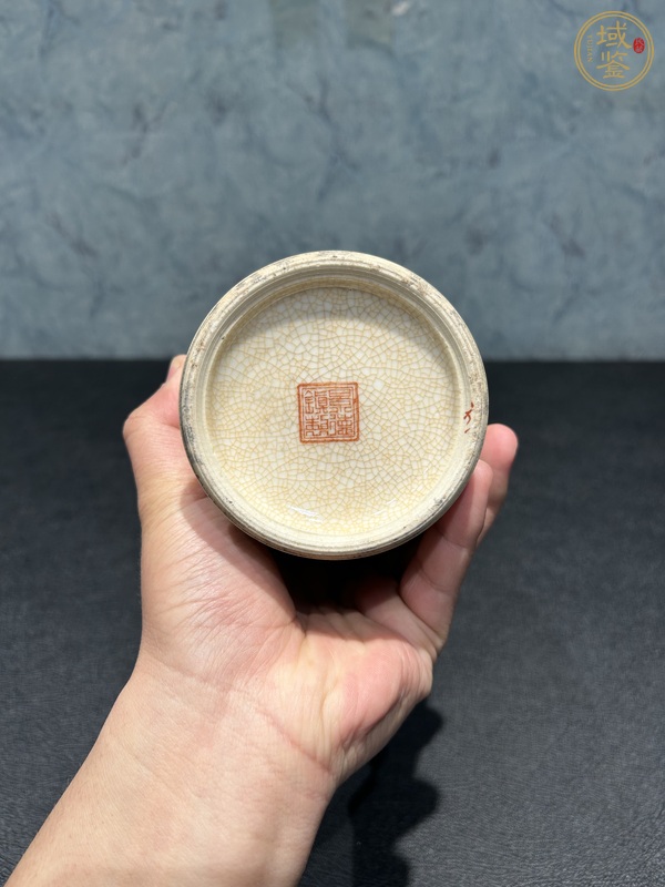 古玩陶瓷哥釉粉彩瓶真品鑒賞圖