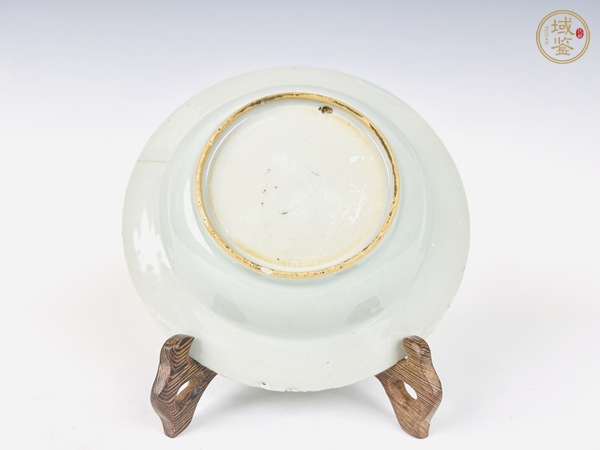 古玩陶瓷清早期·粉彩花卉折沿盤真品鑒賞圖