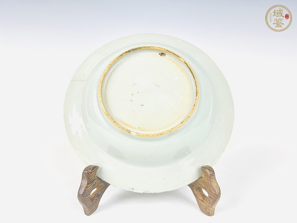 古玩陶瓷清早期·粉彩花卉折沿盤真品鑒賞圖