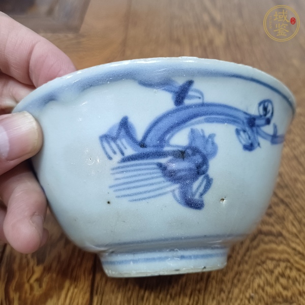 古玩摩羯龍紋青花碗真品鑒賞圖