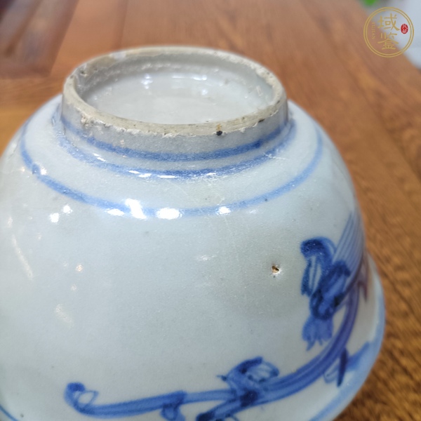 古玩陶瓷摩羯龍紋青花碗真品鑒賞圖
