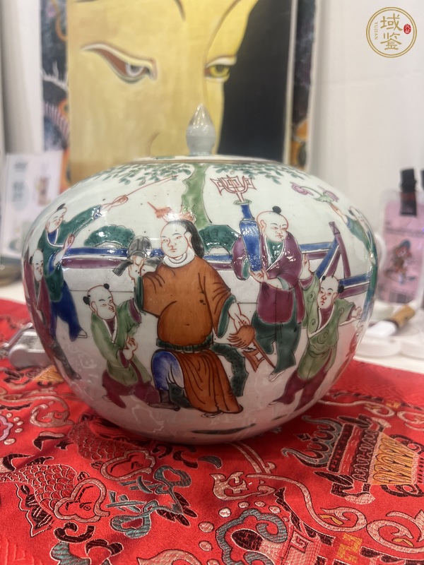 古玩陶瓷嬰戲紋西瓜罐真品鑒賞圖
