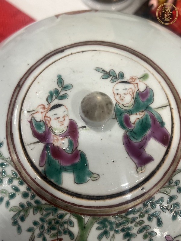 古玩陶瓷嬰戲紋西瓜罐真品鑒賞圖