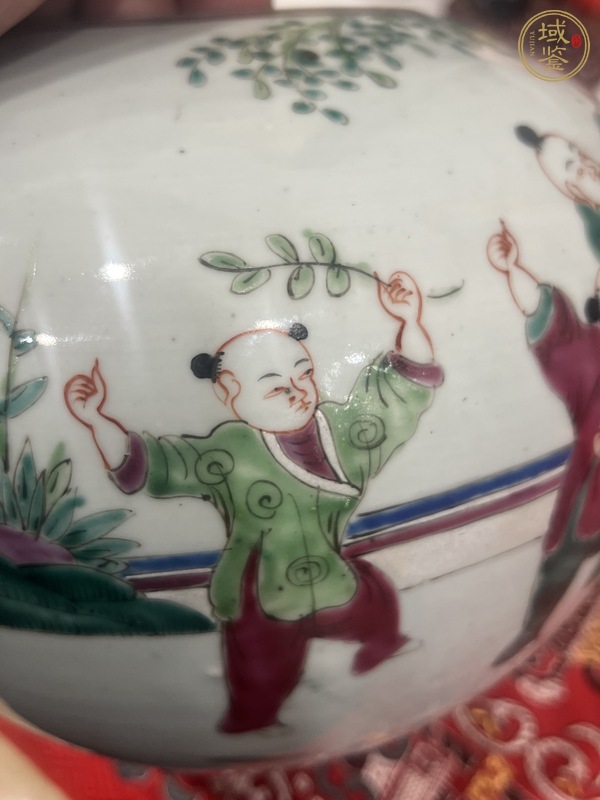 古玩陶瓷嬰戲紋西瓜罐真品鑒賞圖