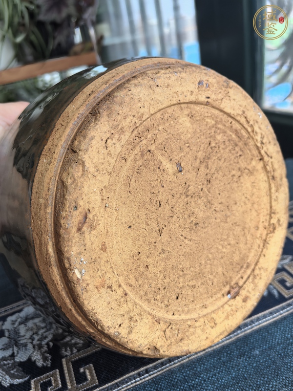 古玩陶瓷窯變黑釉雙系罐真品鑒賞圖