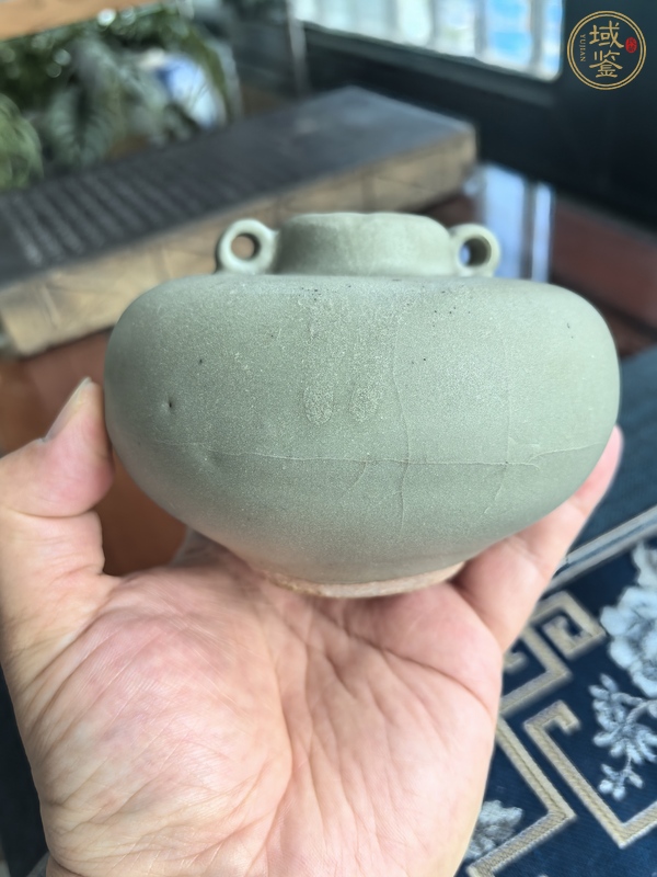 古玩陶瓷龍泉青瓷水盂真品鑒賞圖