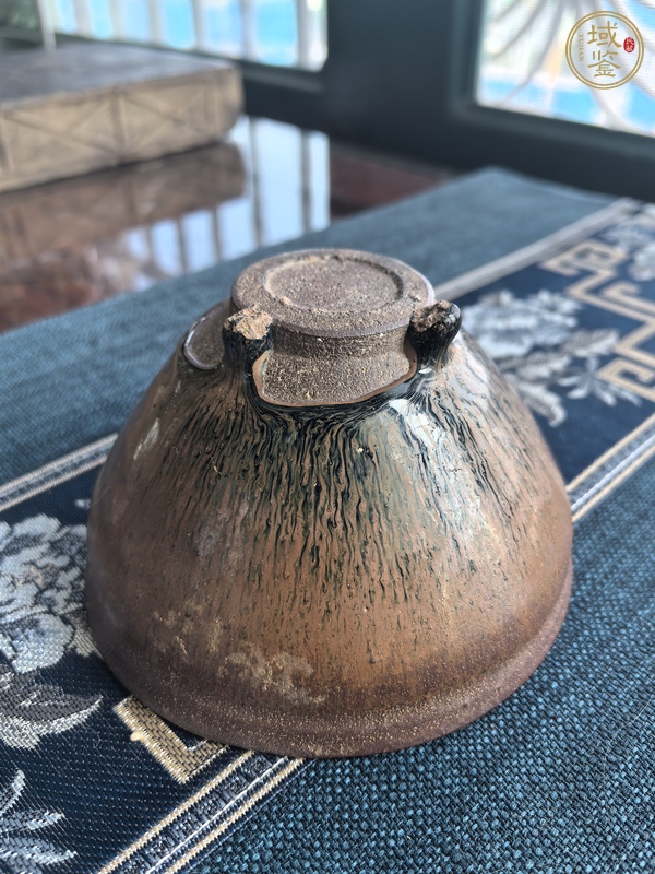 古玩陶瓷建窯兔毫束口盞，注意品相真品鑒賞圖