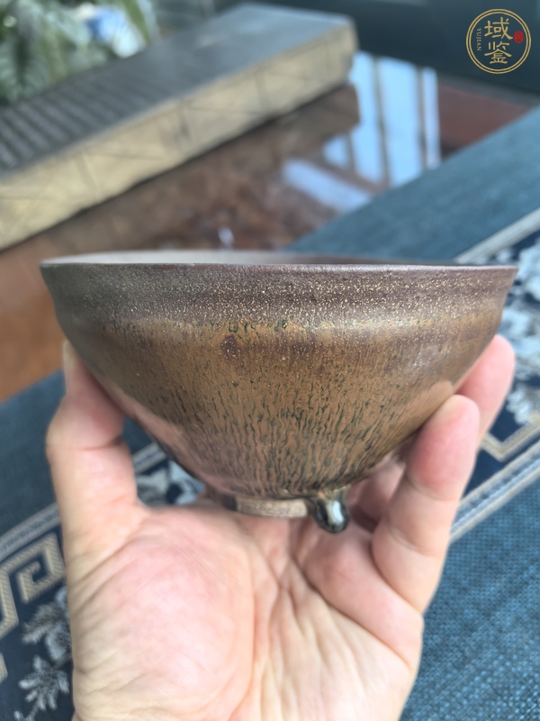 古玩陶瓷建窯兔毫束口盞，注意品相真品鑒賞圖