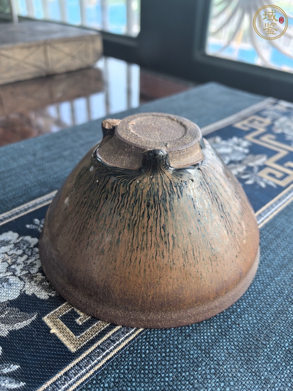 古玩陶瓷建窯兔毫束口盞，注意品相真品鑒賞圖
