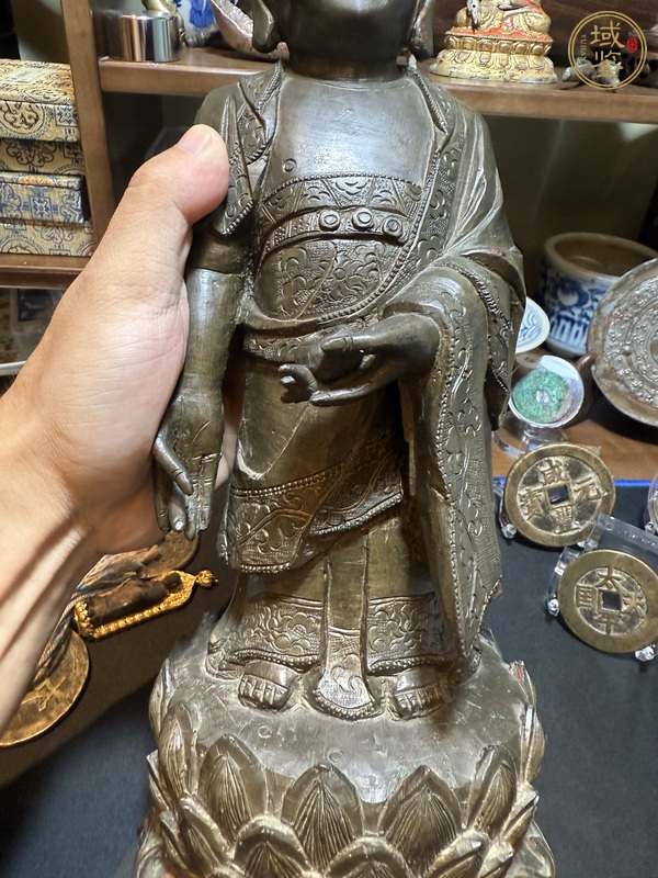 古玩銅器接引佛真品鑒賞圖
