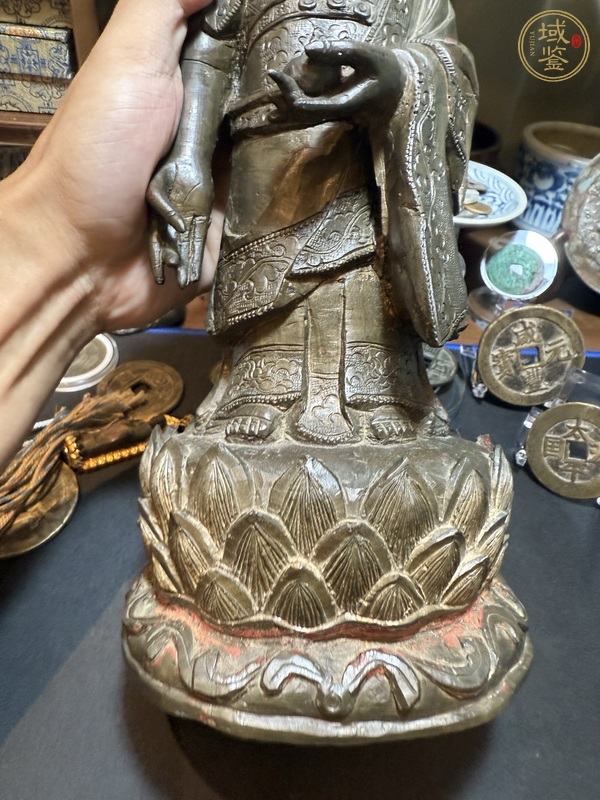 古玩銅器接引佛真品鑒賞圖