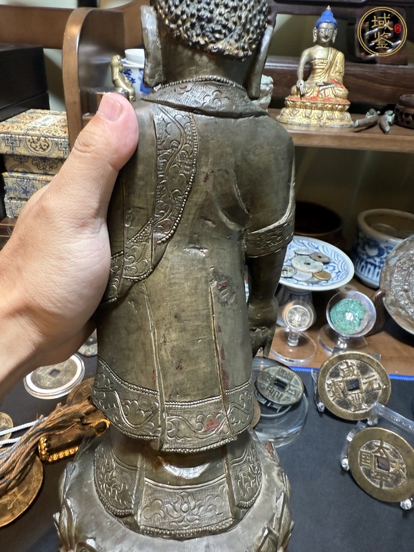 古玩銅器接引佛真品鑒賞圖