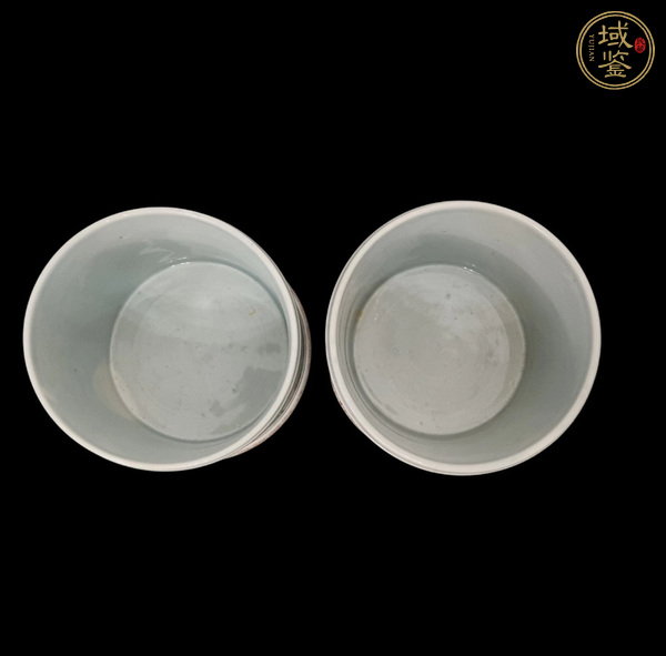 古玩陶瓷清代 五彩花鳥(niǎo)紋斗一對(duì)(歐洲瓷)真品鑒賞圖