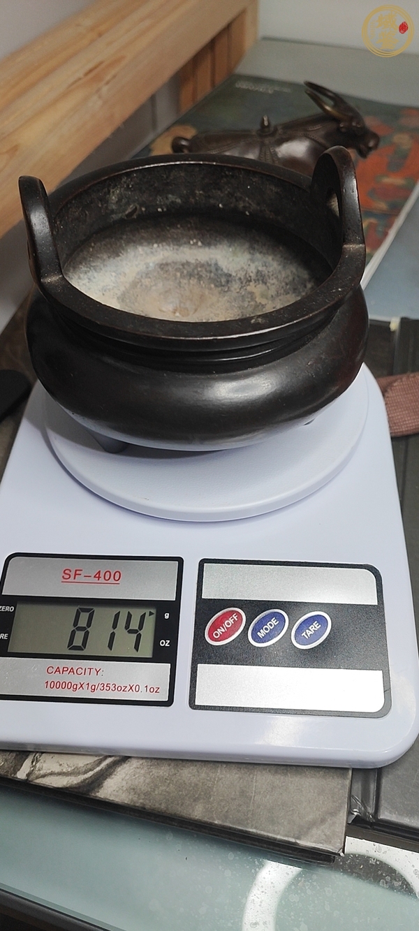 古玩銅器沖天耳爐真品鑒賞圖