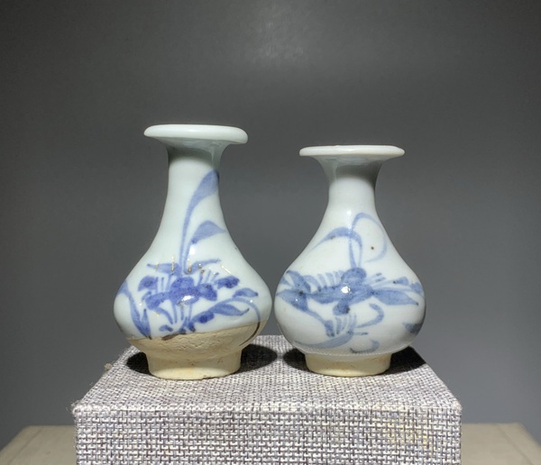 古玩陶瓷青花花卉紋玉壺春瓶拍賣(mài)，當(dāng)前價(jià)格750元