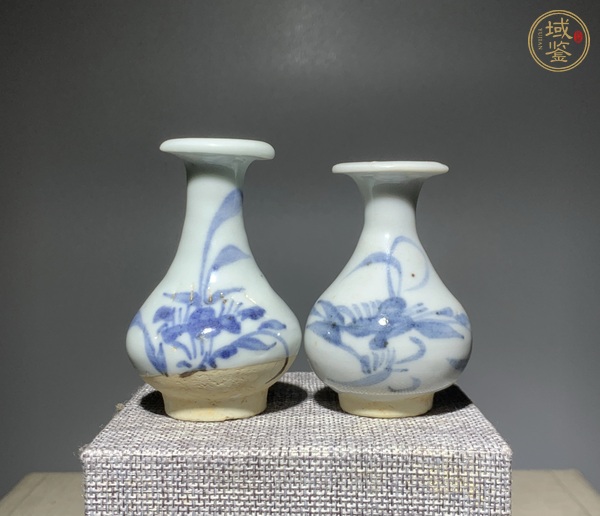 古玩陶瓷青花花卉紋玉壺春瓶真品鑒賞圖
