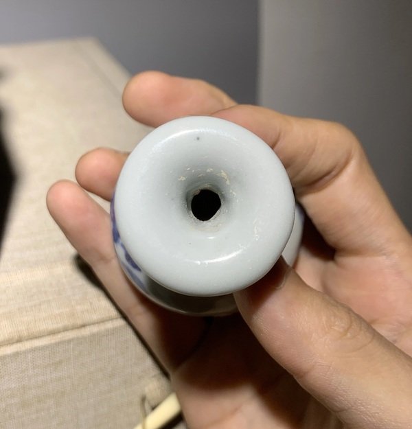 古玩陶瓷青花花卉紋玉壺春瓶拍賣(mài)，當(dāng)前價(jià)格750元