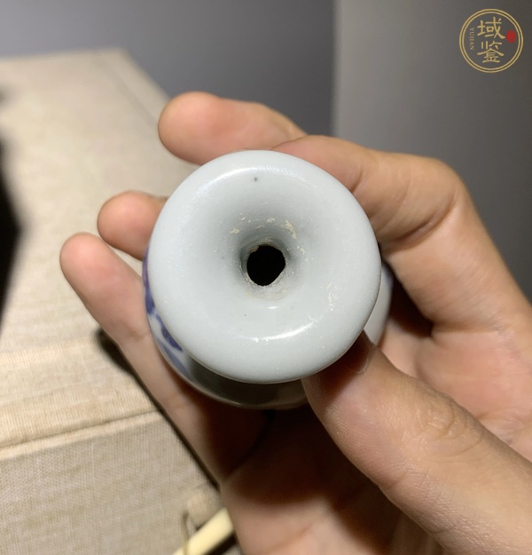 古玩陶瓷青花花卉紋玉壺春瓶真品鑒賞圖