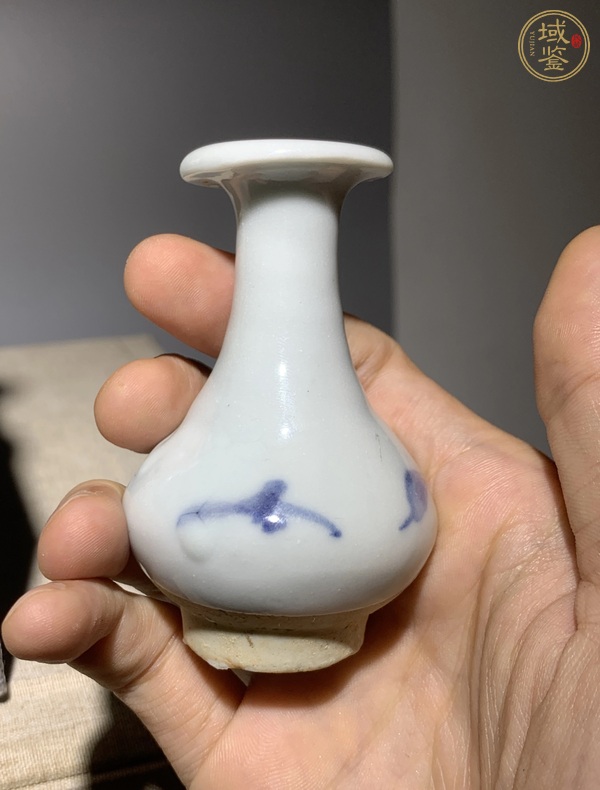 古玩陶瓷青花花卉紋玉壺春瓶真品鑒賞圖