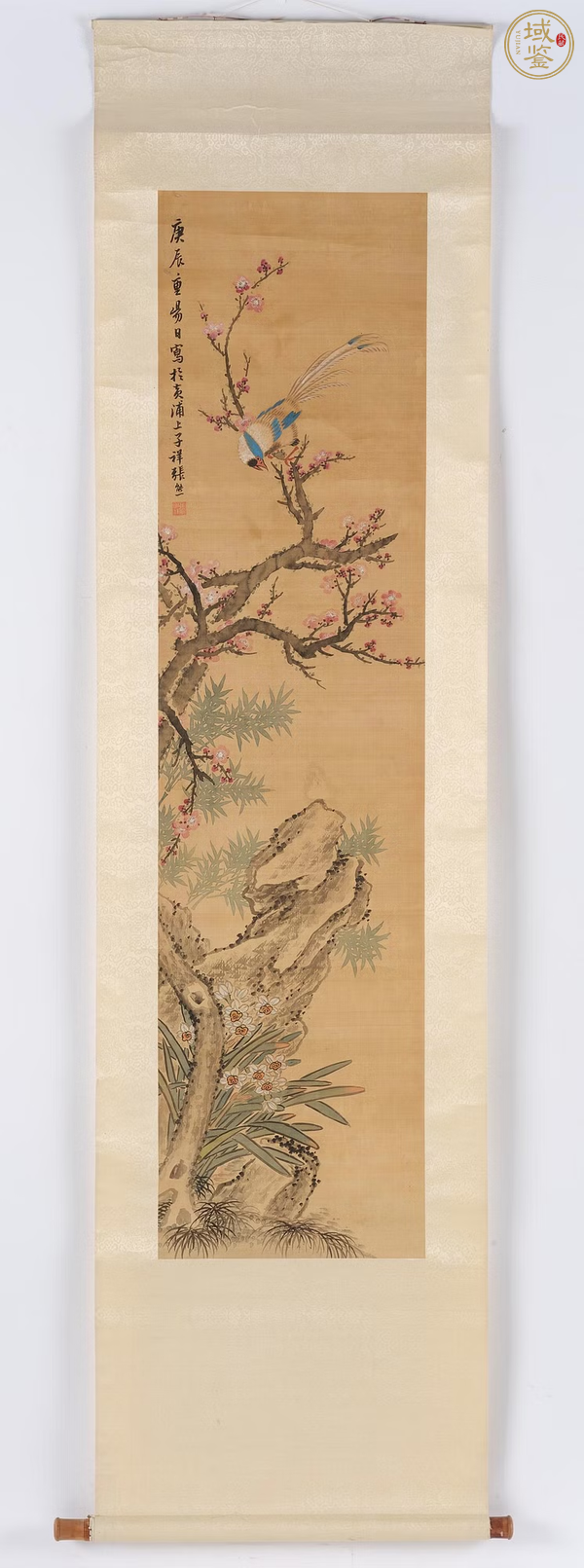 古玩字畫張熊款梅竹蘭真品鑒賞圖