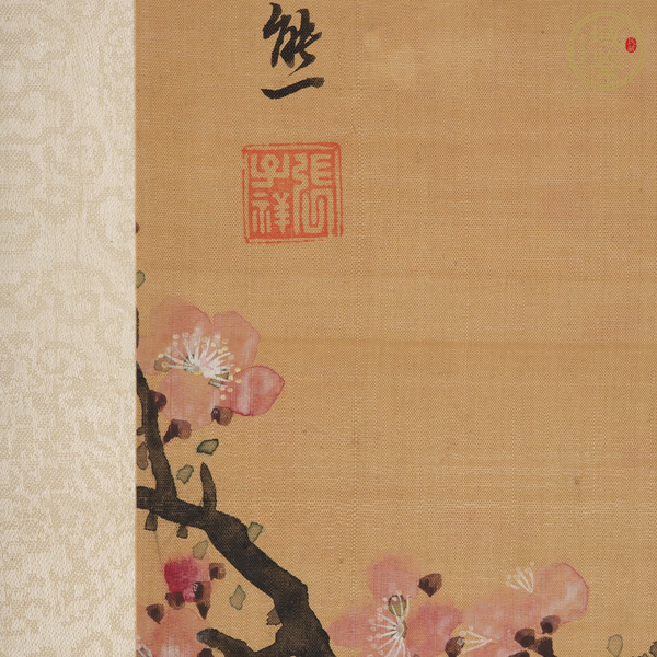 古玩字畫張熊款梅竹蘭真品鑒賞圖