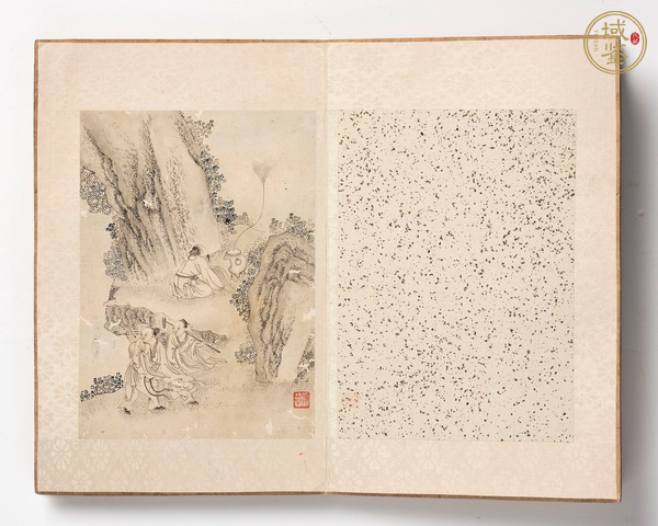 古玩字畫丁云鵬款人物冊頁真品鑒賞圖