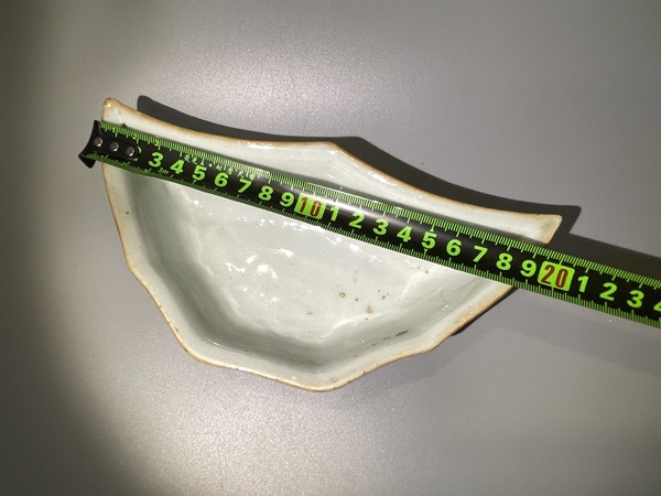 古玩陶瓷晚清淺絳彩花鳥詩文盤拍賣，當前價格400元