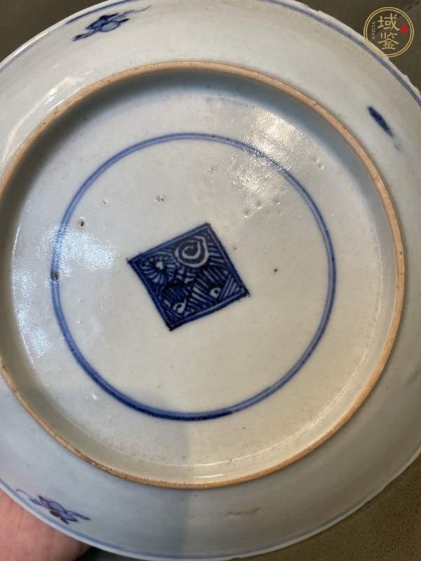 古玩陶瓷福壽三多紋青花盤真品鑒賞圖