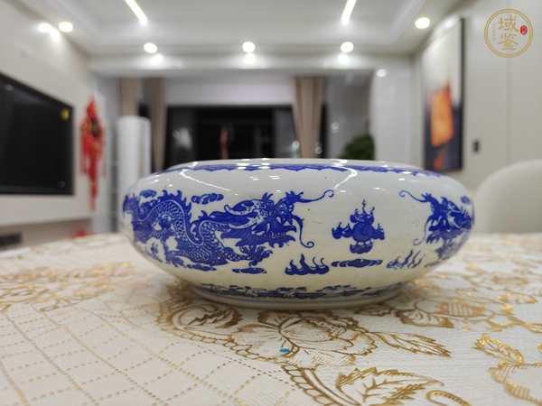 古玩陶瓷青花龍紋盤真品鑒賞圖