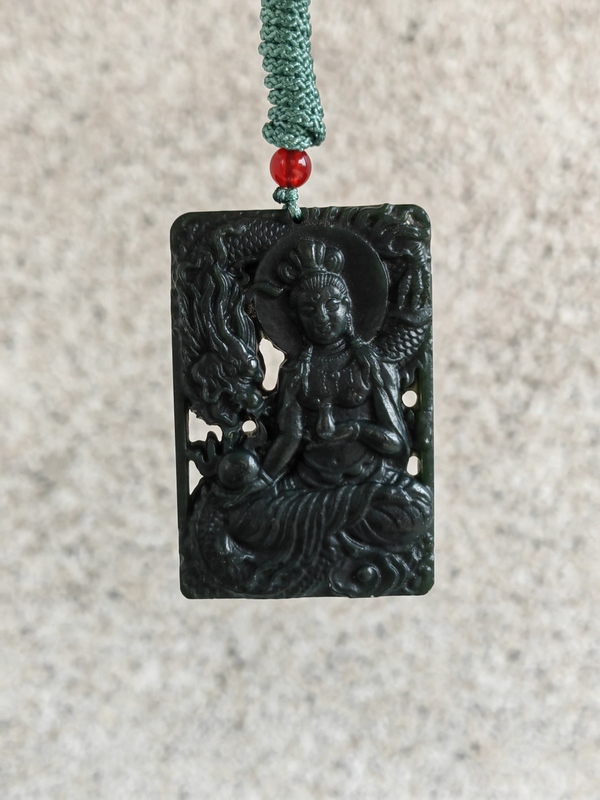 古玩玉器和田玉雕“觀音牌”拍賣，當(dāng)前價(jià)格398元