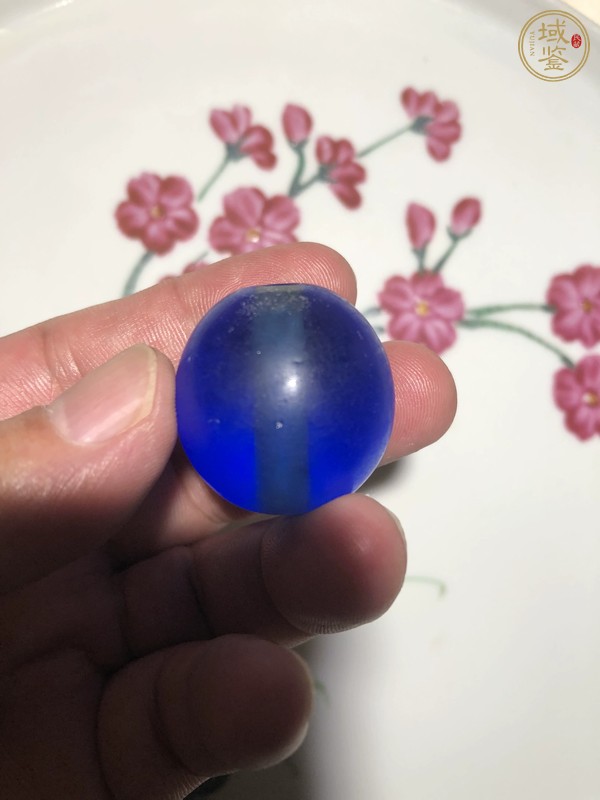古玩藍(lán)琉璃帽頂真品鑒賞圖