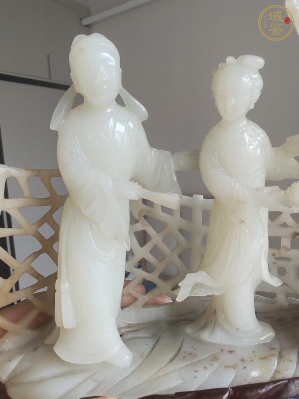古玩玉器岫玉雕“人物故事”擺件真品鑒賞圖