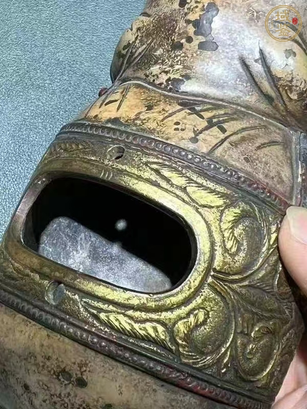 古玩銅器童子大象銅擺件真品鑒賞圖