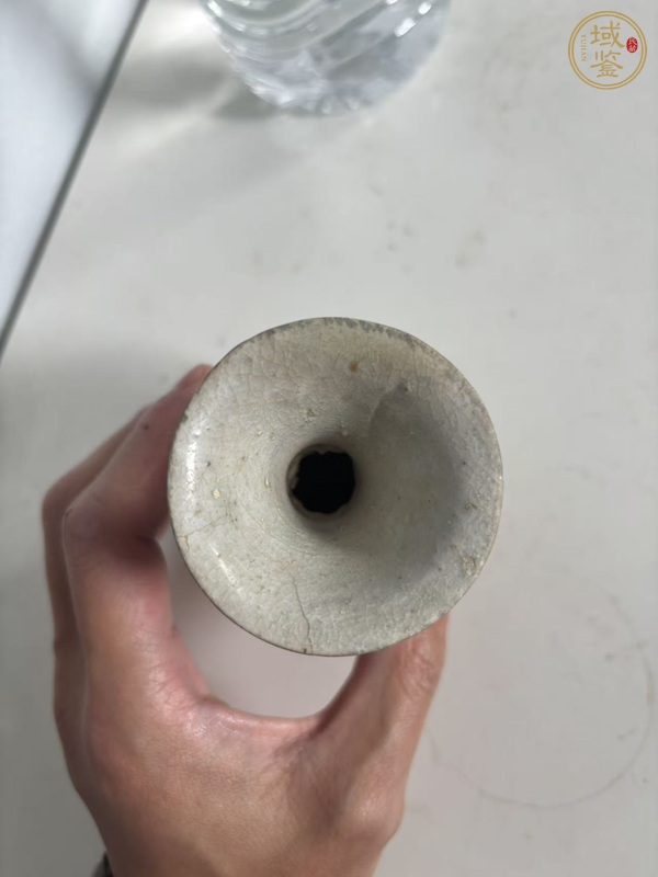 古玩陶瓷青白釉撇口瓶真品鑒賞圖