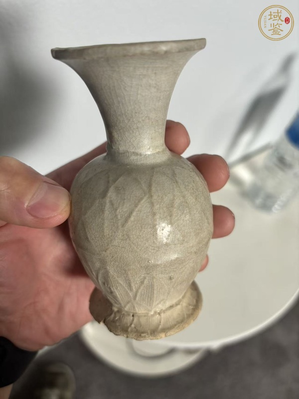古玩陶瓷青白釉撇口瓶真品鑒賞圖