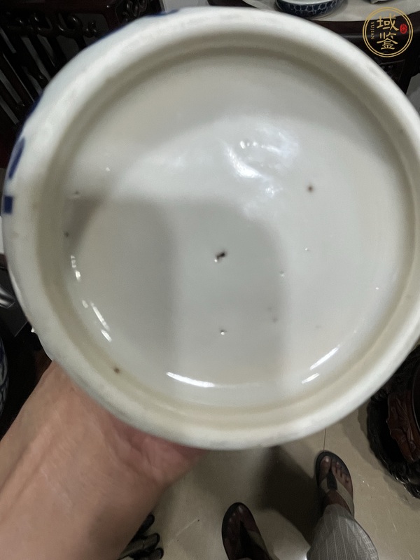 古玩陶瓷瑞獸紋青花蒜頭瓶真品鑒賞圖