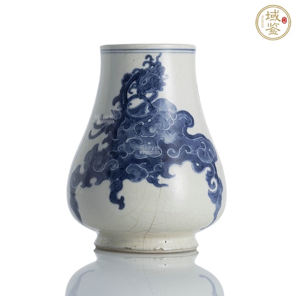 古玩晚清煨瓷青花尊真品鑒賞圖