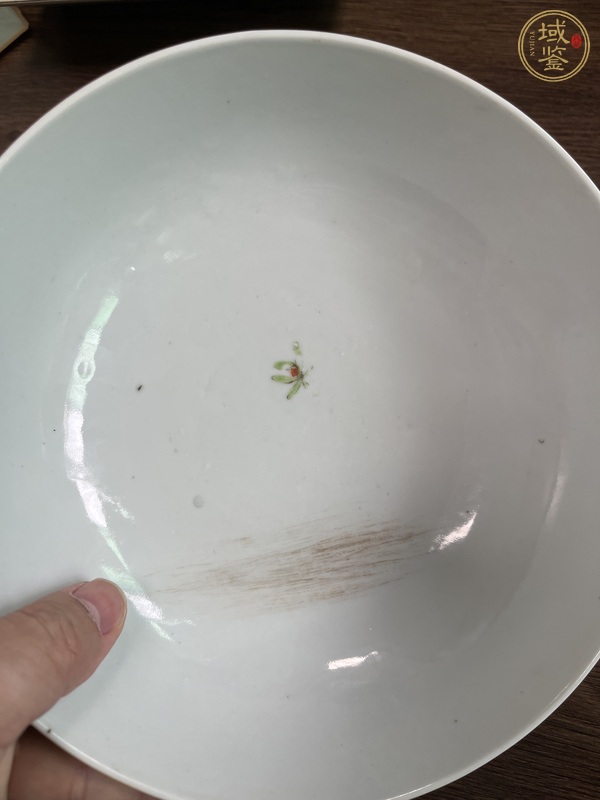 古玩陶瓷清中晚期 粉彩吉祥如意碗真品鑒賞圖