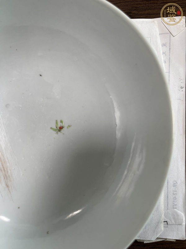 古玩陶瓷清中晚期 粉彩吉祥如意碗真品鑒賞圖