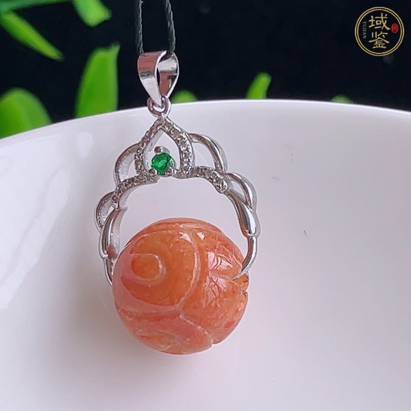 古玩玉器天然翡翠吊墜真品鑒賞圖
