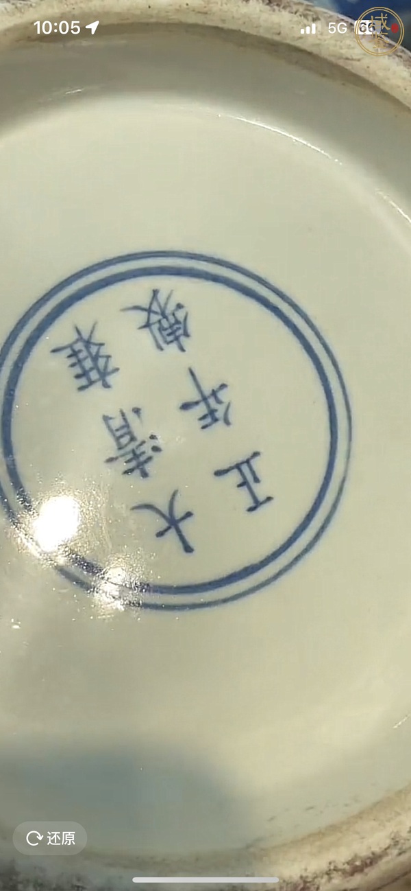 古玩陶瓷胭脂紅開光五彩花鳥紋琵琶尊真品鑒賞圖