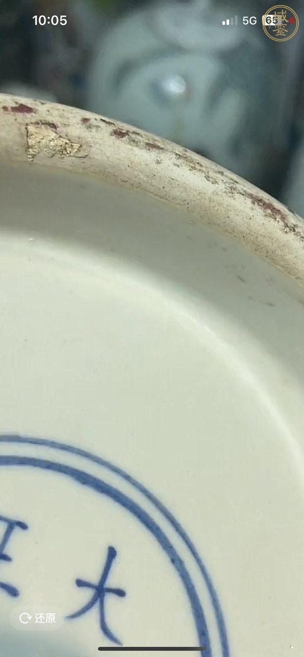古玩陶瓷胭脂紅開光五彩花鳥紋琵琶尊真品鑒賞圖