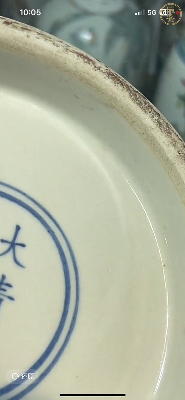 古玩陶瓷胭脂紅開光五彩花鳥紋琵琶尊真品鑒賞圖