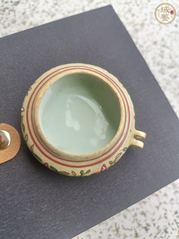 古玩陶瓷粉彩鳥(niǎo)食罐真品鑒賞圖
