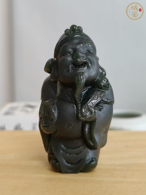 古玩和田玉雕“財(cái)神”擺件真品鑒賞圖