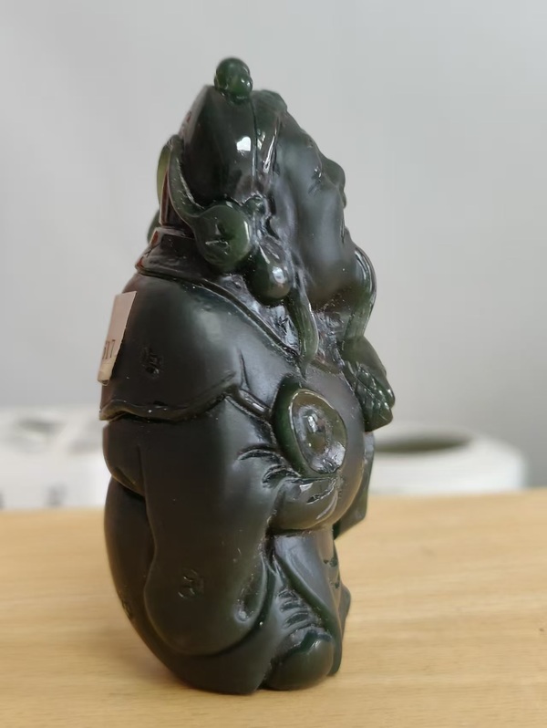 古玩玉器和田玉雕“財(cái)神”擺件拍賣，當(dāng)前價(jià)格1600元